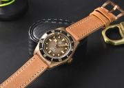 New Version Hruodland Bronze watch Super Swiss C3 lume sapphire crystal watch F-008 Hroudland Watches