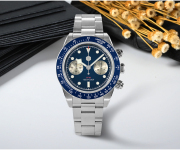 San Martin Men Vintage Watch 40mm Panda BB Chronograph Retro SN052-G-JS