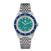 " Weekly Deal* San Martin New Original Design Bidirectional Bezel Fly Adjustable Clasp NH34 GMT Watch SN0116-G