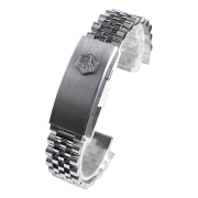 San Martin Jubilee Bracelet Stainless Steel Watch Parts For 20mm Curved End Links Fly Adjustable Clasp For SN0008 SN0128