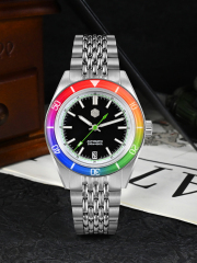 EU San Martin New Original Design Summer Dive Watch Fun Fruit Series SN0116-G-B San Martin New 40mm BB Diver Watch Classic Mens Watches NH35 Automatic Mechanical Sapphire Wine Red Ceramic Bezel Waterproof watch san martin watches,NH34 movement watch,San Martin SN0109-G-GMT,dive watches