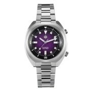 San Martin 2025 Grained Dial 42mm YN55 Automatic Mechanical Men Diver Watch Internal Bidirectional Rotating Bezel 20 Bar SN0066 San Martin New Original Design Bidirectional Bezel Fly Adjustable Clasp NH34 GMT Watch SN0116-G san martin watches,NH34 movement watch,San Martin SN0109-G-GMT,dive watches