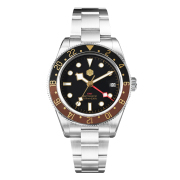 San Martin 2025 Root Beer Classic Vintage 39mm NH34 GMT Luxury Men's Automatic Mechancial Watch SN0109-G3 GMT SAN MARTIN 39MM PEPSI NH34 MOVEMENT HEXAGONAL LOGO BB GMT BGW9 LUME MECHANICAL WATCH SN0109-G-GMT san martin watches,NH34 movement watch,San Martin SN0109-G-GMT