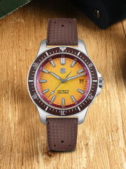 2025 New 40mm Upgraded Version H Links Bracelet Original Design Dive Watch SN0118-G-B San Martin New 40mm BB Diver Watch Classic Mens Watches NH35 Automatic Mechanical Sapphire Wine Red Ceramic Bezel Waterproof watch san martin watches,NH34 movement watch,San Martin SN0109-G-GMT,dive watches