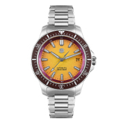 2025 New 40mm Upgraded Version H Links Bracelet Original Design Dive Watch SN0118-G-B San Martin New 40mm BB Diver Watch Classic Mens Watches NH35 Automatic Mechanical Sapphire Wine Red Ceramic Bezel Waterproof watch san martin watches,NH34 movement watch,San Martin SN0109-G-GMT,dive watches