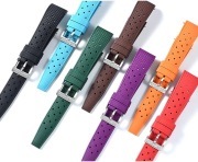 San Martin Watch Band FKM Strap 19mm 20mm 21mm Curved End Match SN0144 San Martin Watch Band FKM Strap 19mm 20mm 21mm Curved End Match SN0144