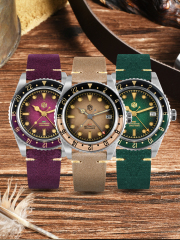San Martin Retro NH34 GMT Sandwich Dial 40mm Bidirectional Sapphire Bezel Luxury Sports Watch SN0134-G GMT San Martin Limited Edition 39.5mm Full Luminous NH34 GMT Original Design Watches SN0116-G3 san martin watches,NH34 movement watch,San Martin SN0109-G-GMT,dive watches