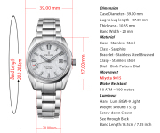 Cronos Men Watch 39mm Automatic Miyota 9015 Movement Wristwatches White Dial Birch Pattern 10 ATM L6040M Cronos Men Watch 39mm Automatic Miyota 9015 Movement Wristwatches White Dial Birch Pattern 10 ATM L6040M