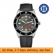 EU San Martin 39mm Guilloche MOP Dial Miyota 90S5 Sport Watch Automatic Mechanical Sapphire Bezel 20 ATM Luminous SN0150-GL