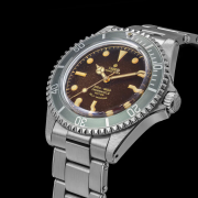 Thorn 40mm Men's Vintage Dive Watch Black/Blue Dial Sapphire Glass Aluminum Bezel Watch T023 V2