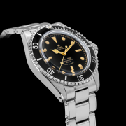 Thorn 40mm Men's Vintage Dive Watch Black/Blue Dial Sapphire Glass Aluminum Bezel Watch T023 V2