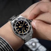 Thorn 40mm Men's Vintage Dive Watch Black/Blue Dial Sapphire Glass Aluminum Bezel Watch T023 V2