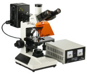 L2001A Epi-fluorescent Microscope With 25/4X Camera Lens