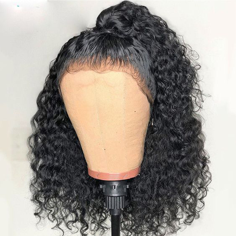 13*6 Lace Front Curly 100% Human Hair Wigs With Baby Hair
