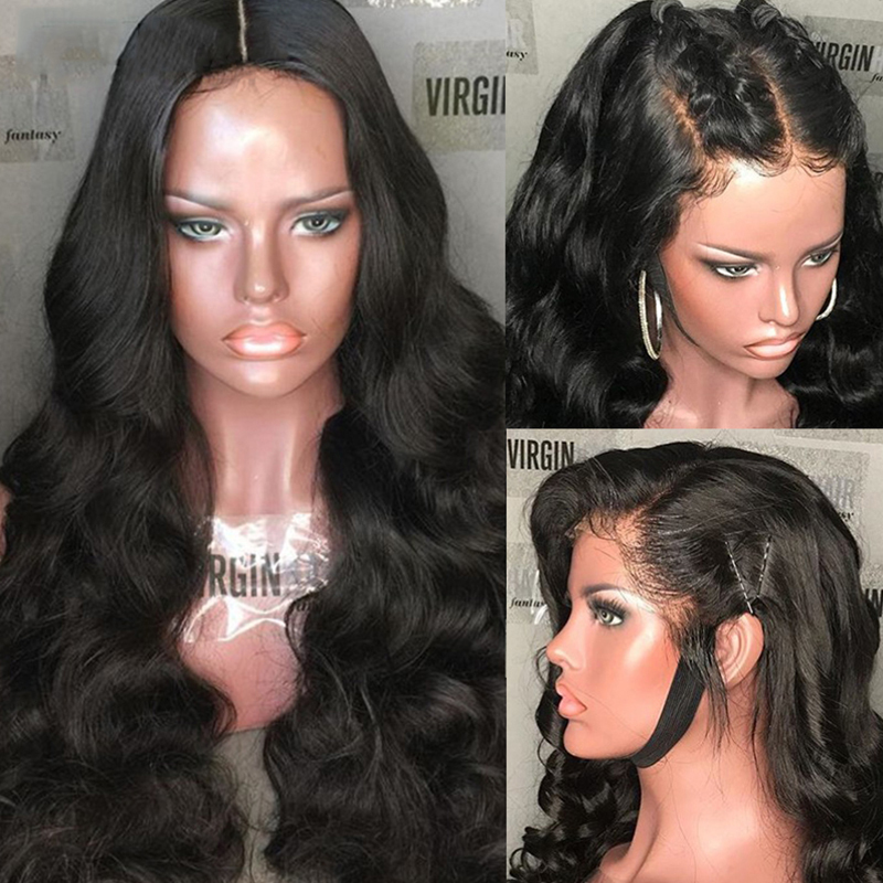 Body Wave Virgin Hair Glueless Full Lace Wig With Baby Hair
