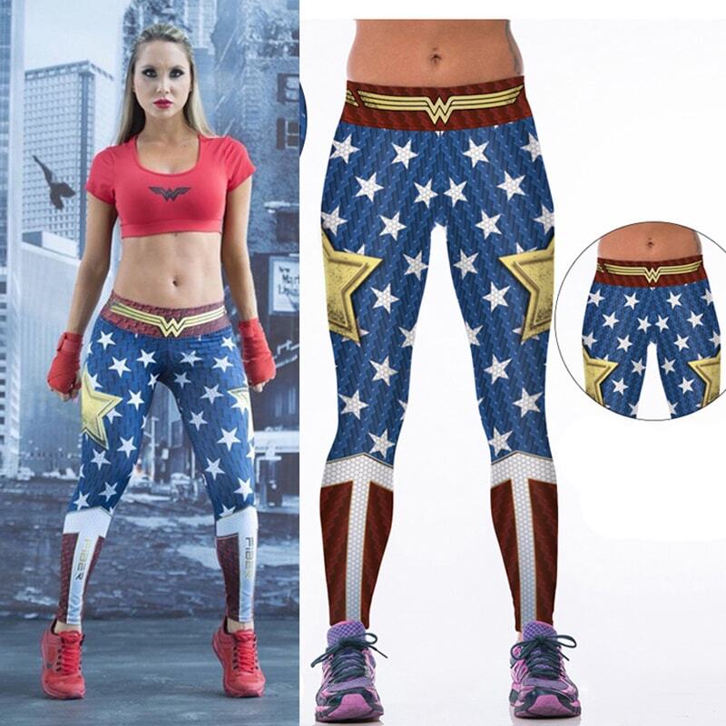 wonder woman workout leggings