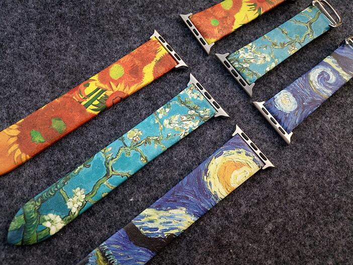 Van Gogh Painting Design 100 Genuine Leather Bands Strap For