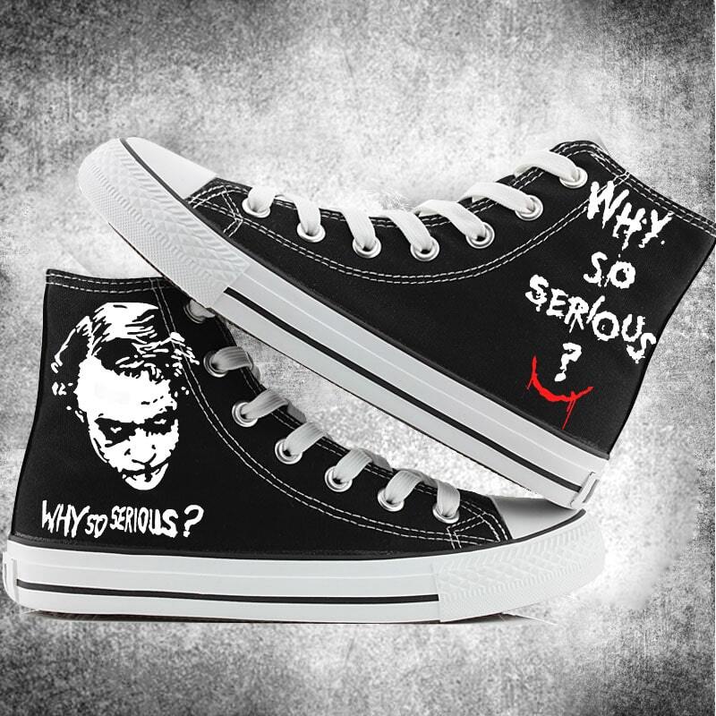 Hot Suicide Squad Harley Quinn Joker Canvas Shoes Casual Sneakers