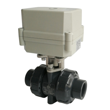 3/4" Electric UPVC ball valve with position indicator, valve body with NPT or BSP thread, 24 volt electric actuated water valve with wiring with IP67 class protection used for sea water purification?3/4" Electric UPVC ball valve with position indicator?3/4" electric valve,electric valve UPVC,DC12V ELECTRIC VALVE,DC24V ELECTRIC VALVE,ELECTRIC VLVE UPVC