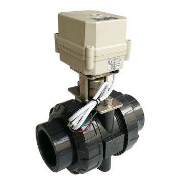 2" Automated water valve with U-PVC valve body, DN50 electric motorized full bore valve with union ends, CR703 electric automated water valve used for swiming pool water supply?2" Automated water valve with U-PVC valve body?electric valve UPVC,DC12V ELECTRIC VALVE,DC24V ELECTRIC VALVE,ELECTRIC VLVE UPVC,Motorized electric valve,UPVC electric valve,DN50 automated water valve,2 inch electric motorized ball valve