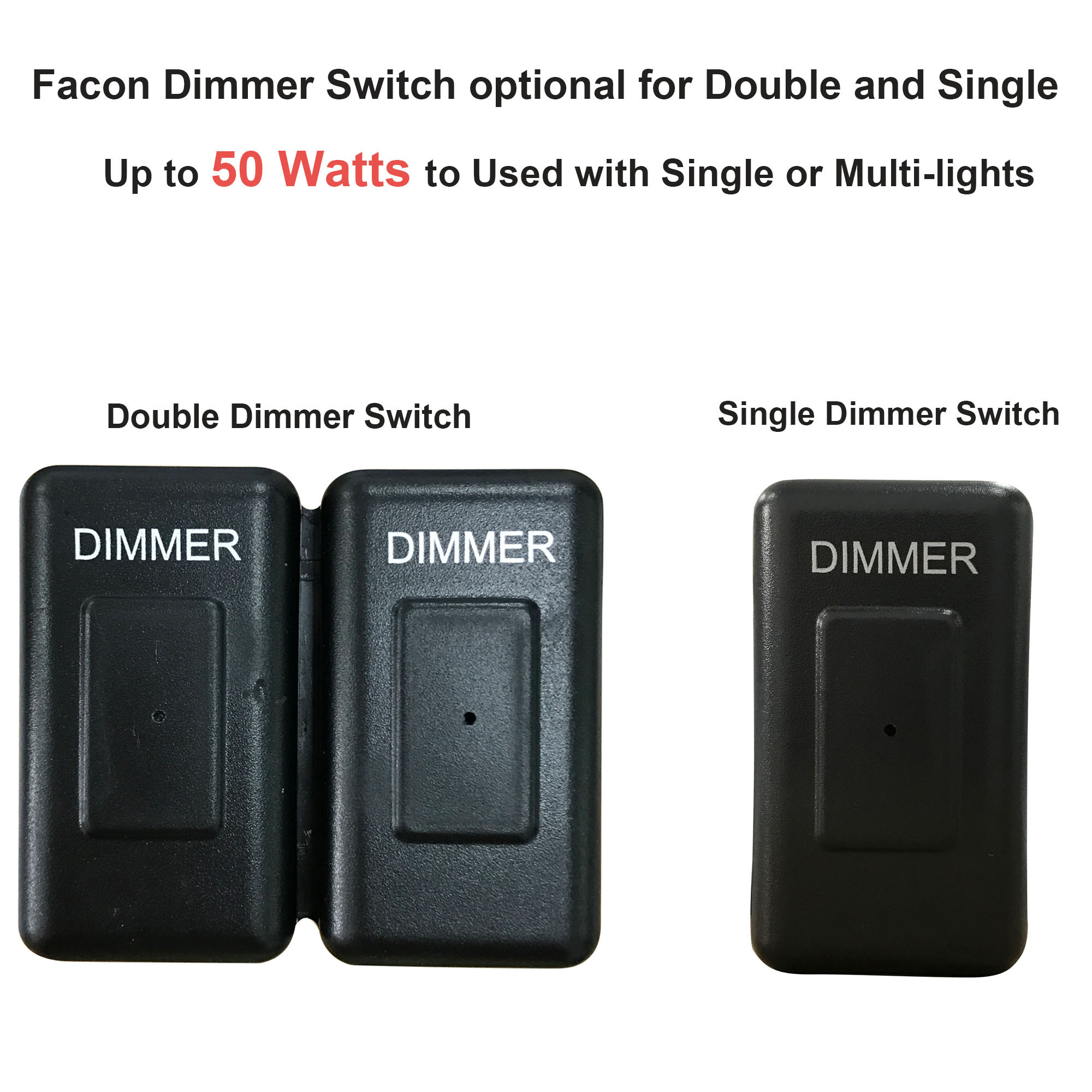 Facon 12V DC RV Touch Dimmer On Off Switch Use with LED lights (Double)