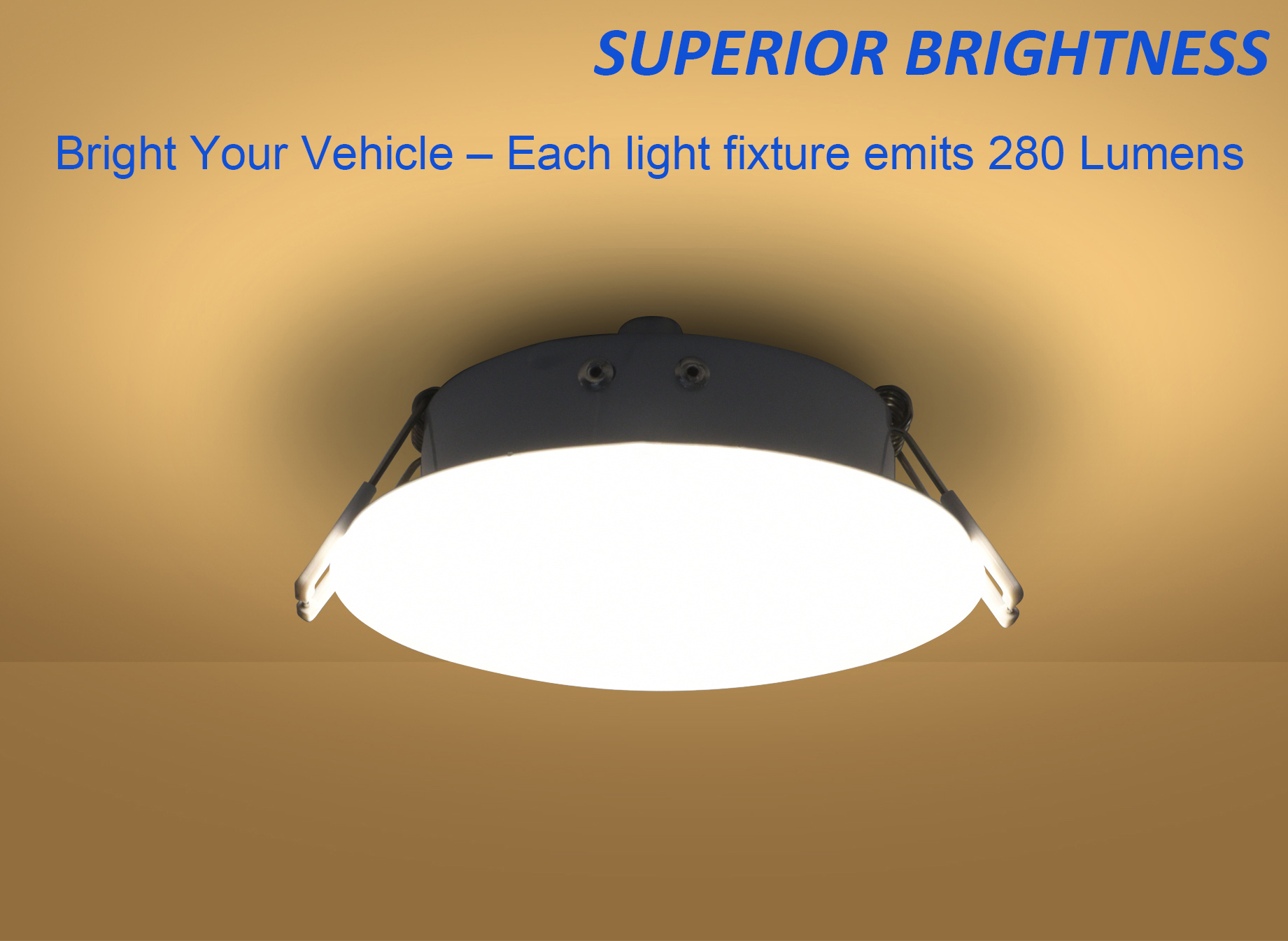 Facon 4.5Inch LED RV Puck Light Full Aluminum Recessed Mount Down Light