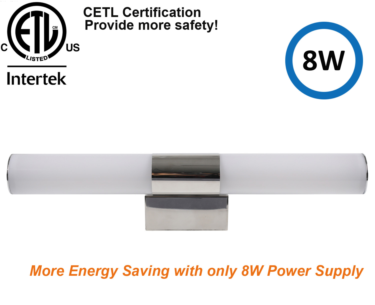 Facon 12V 16.7Inch 8W LED RV Vanity Lights Fixtures Wall Sconces