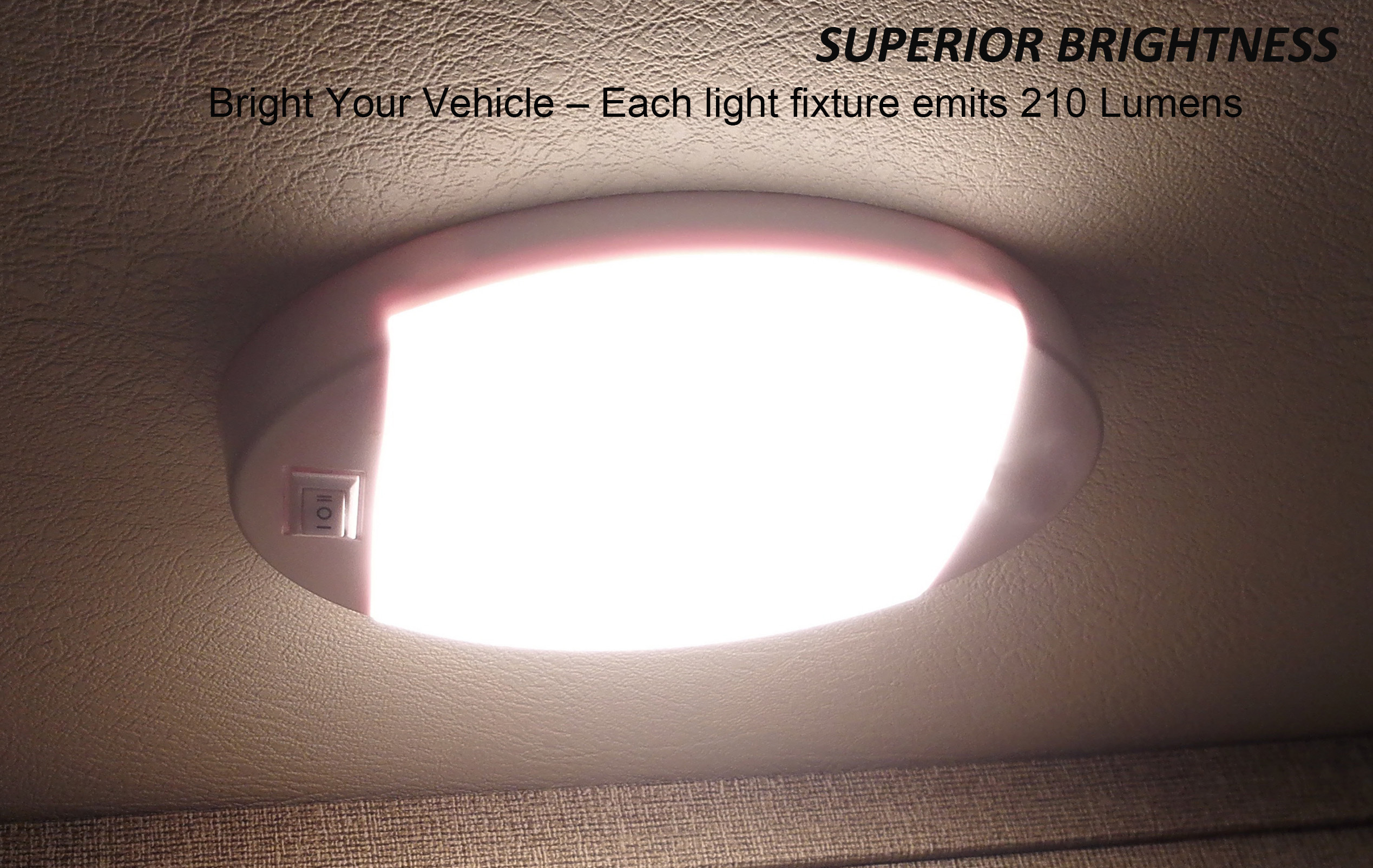 Facon New Version RV Ceiling Dome Interior Light Oval Pancake Light