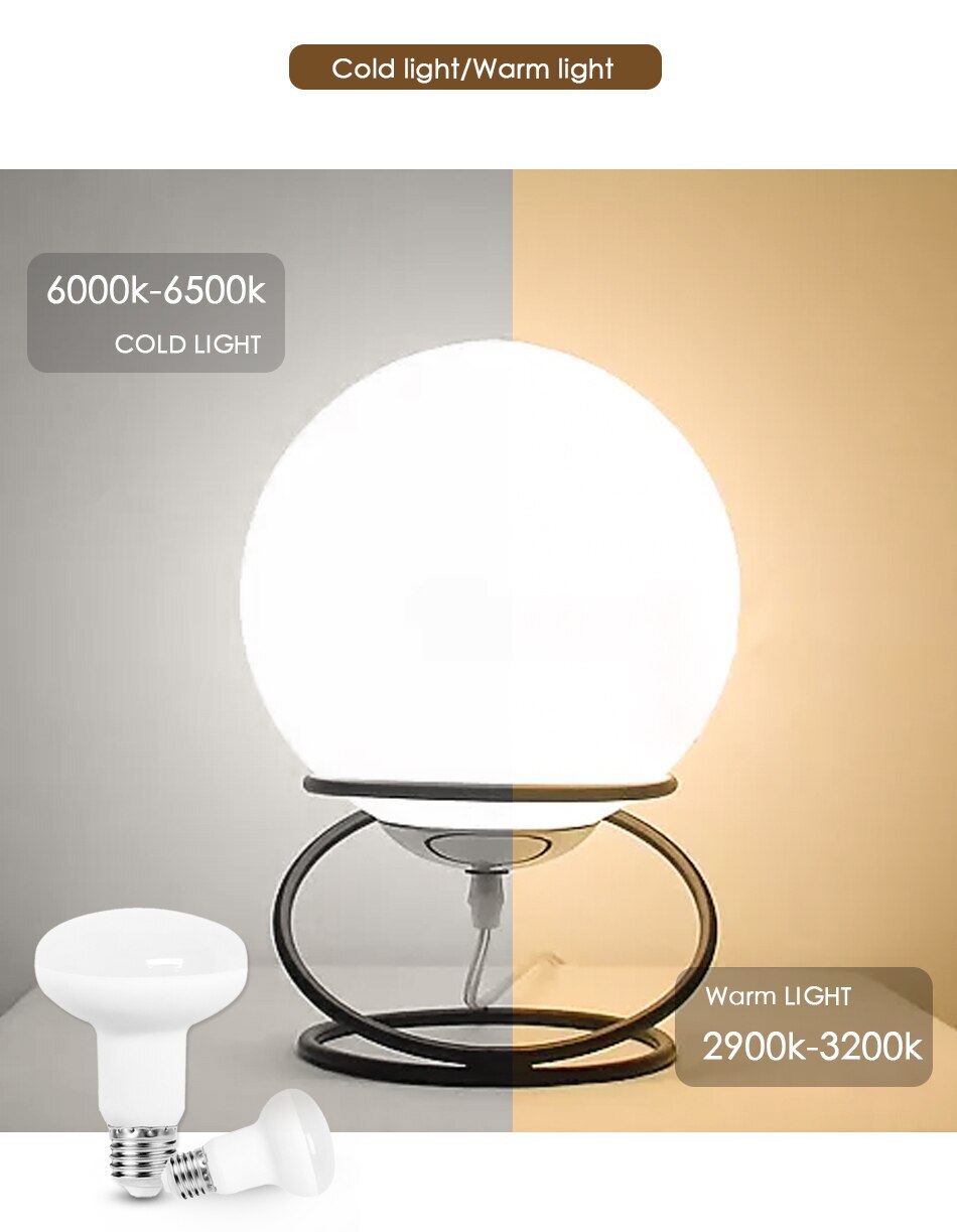 R39 R50 R63 R80 Dimbare E27 E14 Led Lamp Bombillas Lamp 3W 5W 9W Energie Cfl Ampul spotlight Licht Lampada Saving 220V 110V