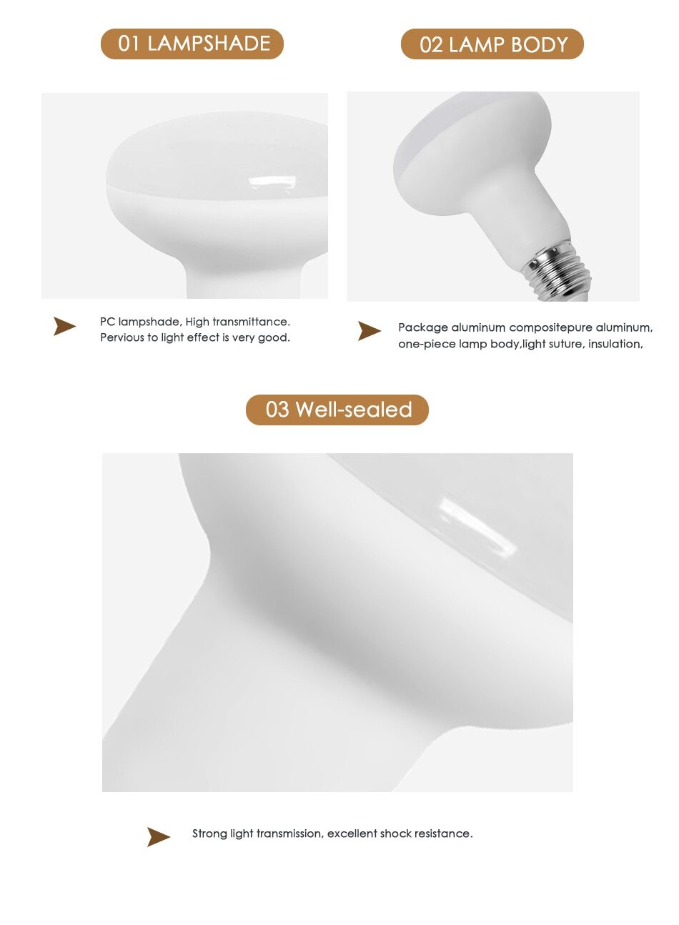 R39 R50 R63 R80 Dimbare E27 E14 Led Lamp Bombillas Lamp 3W 5W 9W Energie Cfl Ampul spotlight Licht Lampada Saving 220V 110V