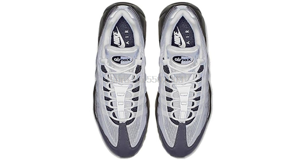 Air Max 95-Zapatillas de correr para hombre, calzado deportivo cómodo para correr al aire libre, color blanco plata