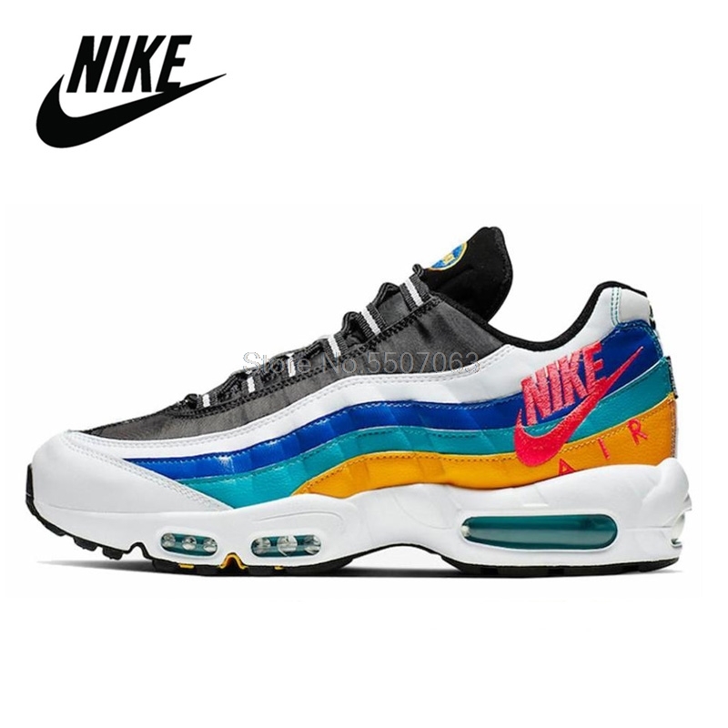 Air Max 95-Zapatillas de correr para hombre, calzado deportivo cómodo para correr al aire libre, color blanco plata