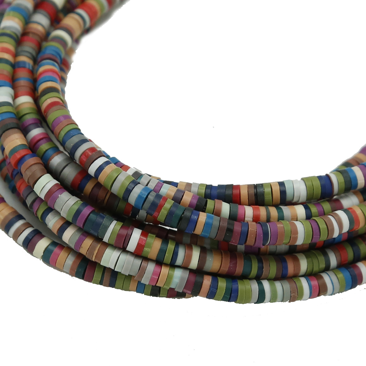 4 6mm 350Pcs/Lot Flat Round Polymer Resin Clay Beads Chip Disk Loose Spacer Handmade Beads For DIY Jewelry Making Bracelets