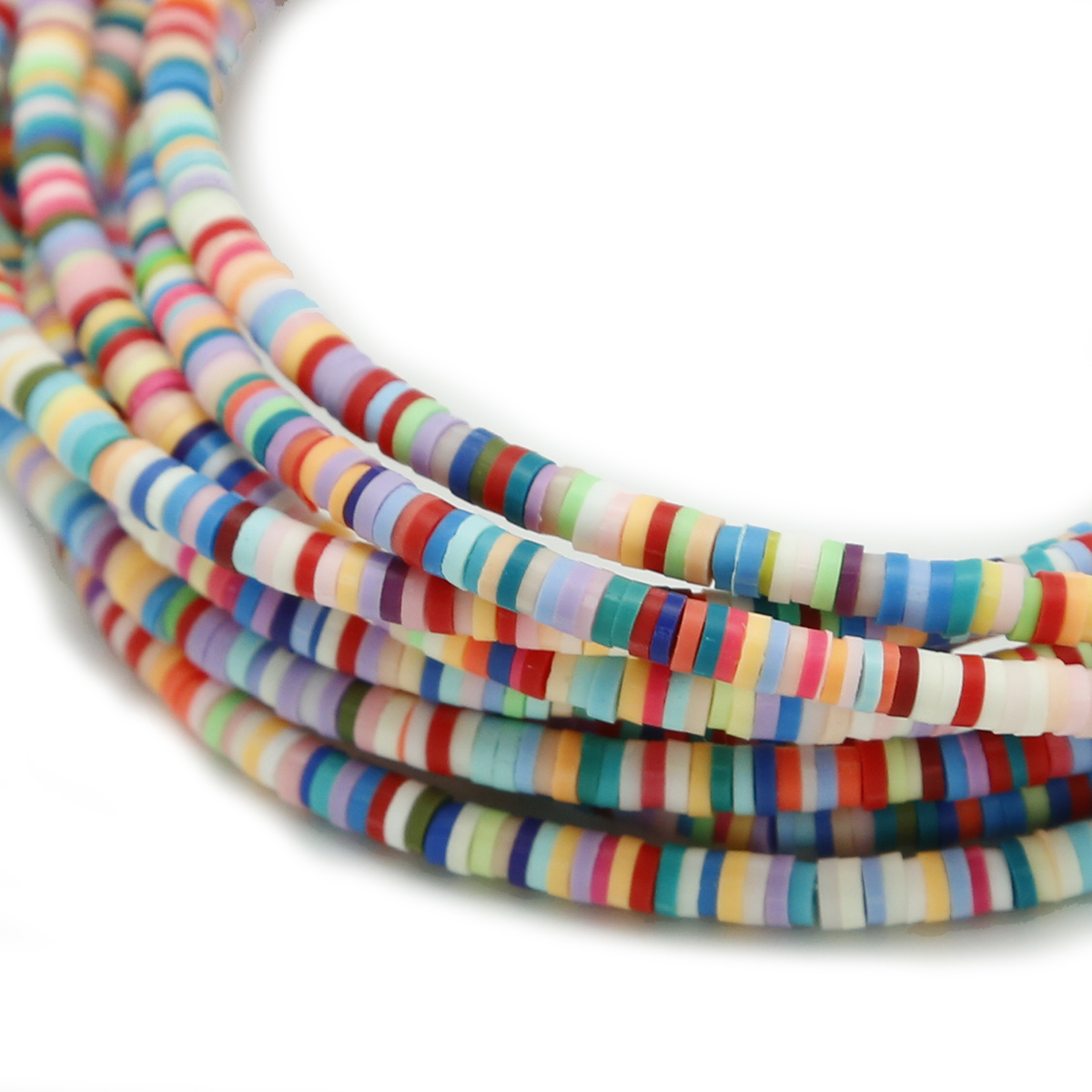 4 6mm 350Pcs/Lot Flat Round Polymer Resin Clay Beads Chip Disk Loose Spacer Handmade Beads For DIY Jewelry Making Bracelets