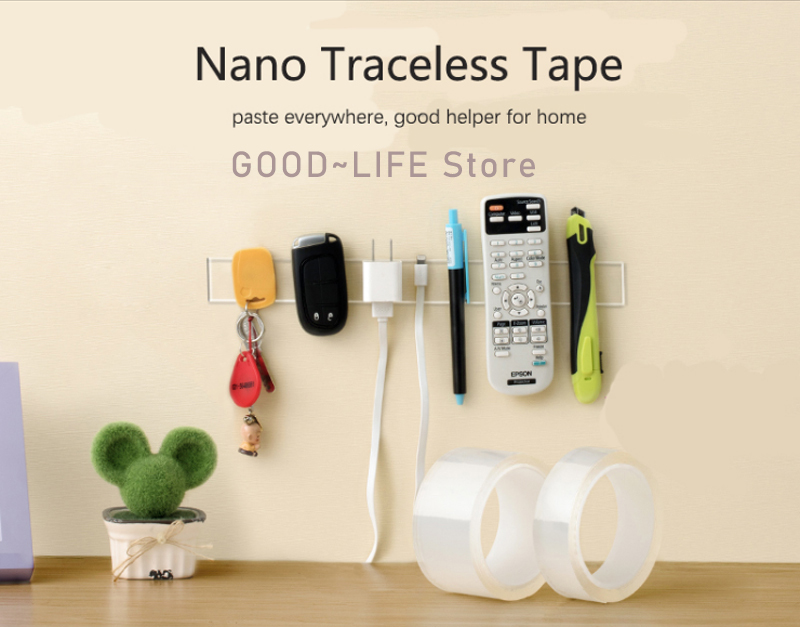 Monster Tape Waterproof Wall Stickers Reusable Heat Resistant Bathroom Home Decoration Tapes Transparent Double Sided Nano Tape