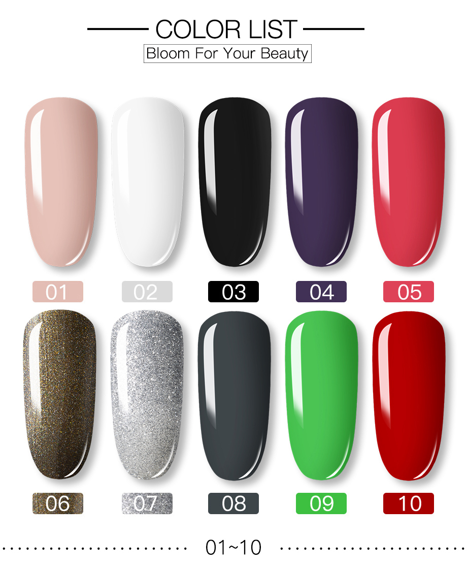 ROSALIND Gel Polish Set Manicure for Nails Semi Permanent Vernis top coat UV LED Gel Varnish Soak Off Nail Art Gel Nail Polish