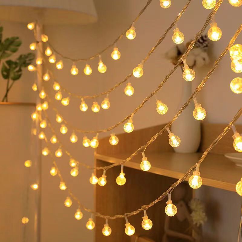 1.5M 10LED Battery Operated Room Christmas Wedding Lights Outdoor Garden Led Bubble Ball String Light For Holiday Decoration