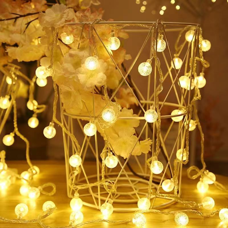 1.5M 10LED Battery Operated Room Christmas Wedding Lights Outdoor Garden Led Bubble Ball String Light For Holiday Decoration