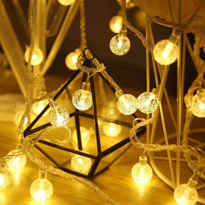 1.5M 10LED Battery Operated Room Christmas Wedding Lights Outdoor Garden Led Bubble Ball String Light For Holiday Decoration