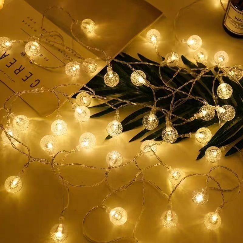 1.5M 10LED Battery Operated Room Christmas Wedding Lights Outdoor Garden Led Bubble Ball String Light For Holiday Decoration