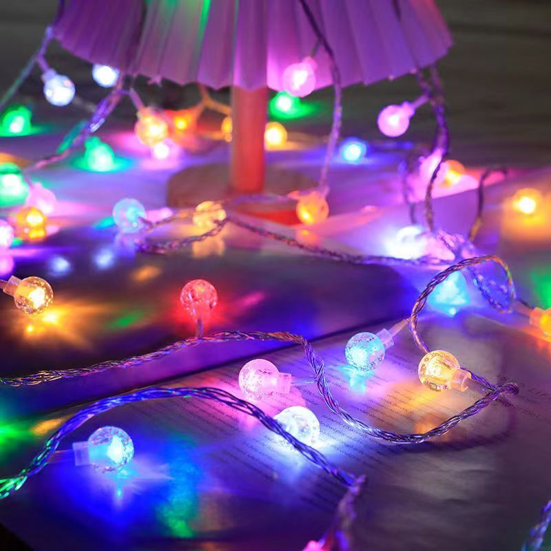 1.5M 10LED Battery Operated Room Christmas Wedding Lights Outdoor Garden Led Bubble Ball String Light For Holiday Decoration
