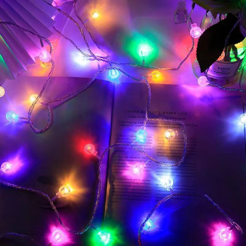 1.5M 10LED Battery Operated Room Christmas Wedding Lights Outdoor Garden Led Bubble Ball String Light For Holiday Decoration