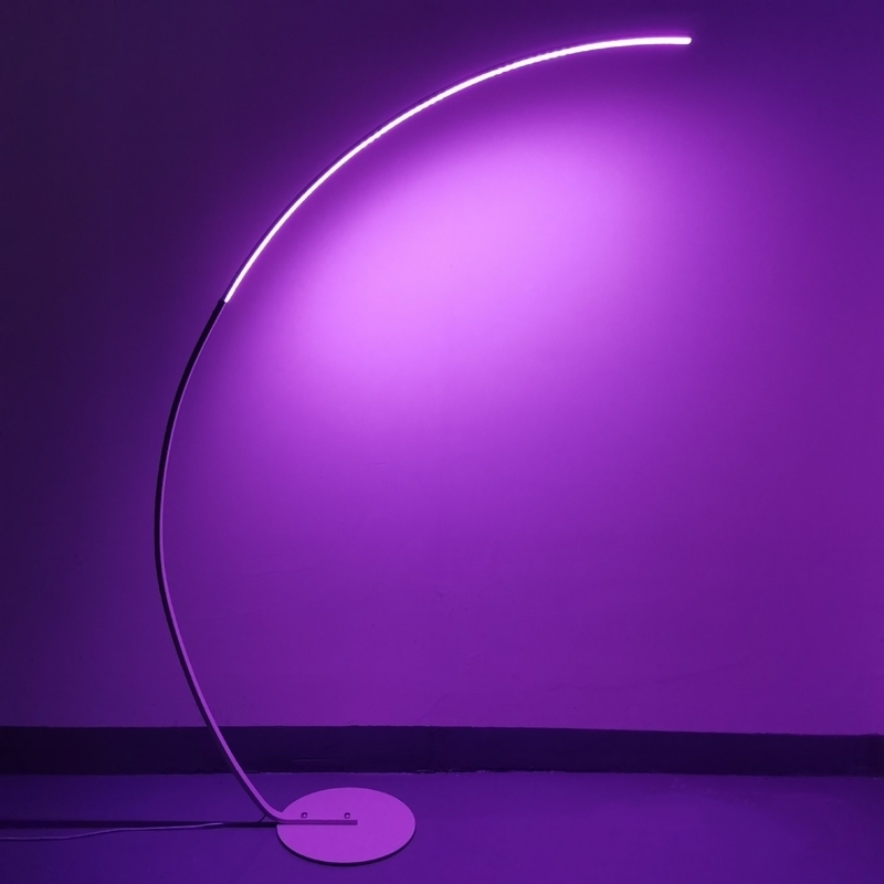 Nordic Arc Shape Floor Lamp Modern Led Dimmable Remote Control Standing Light For Living Room Bedroom Study Decor Lighting