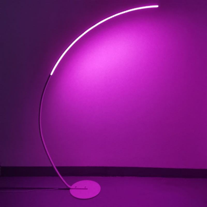 Nordic Arc Shape Floor Lamp Modern Led Dimmable Remote Control Standing Light For Living Room Bedroom Study Decor Lighting