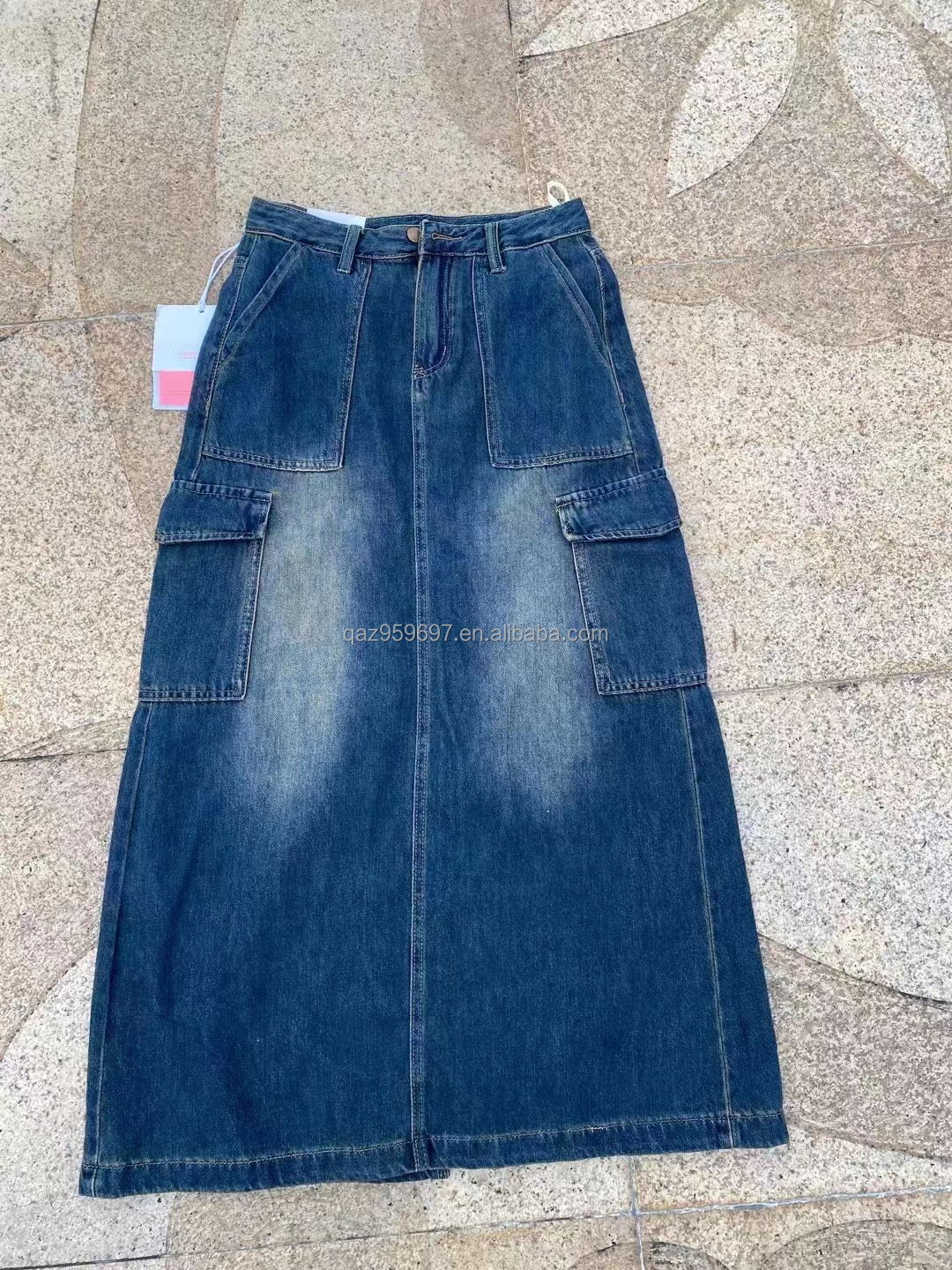 Summer New Women's Long denim Skirt Vintage High Waist Jeans Skirt Women's Straight Tube Large A-line Pencil Skirt