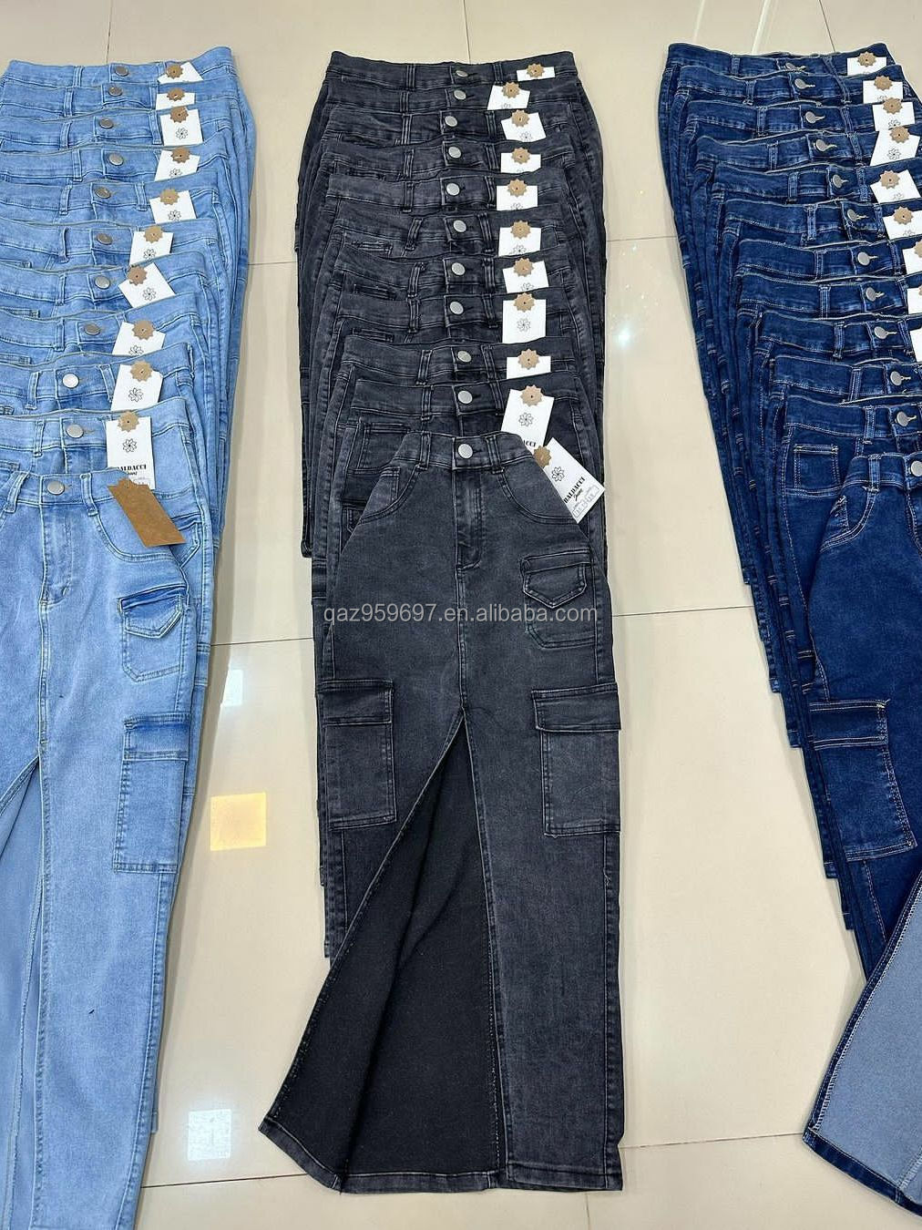 Summer New Women's Long denim Skirt Vintage High Waist Jeans Skirt Women's Straight Tube Large A-line Pencil Skirt