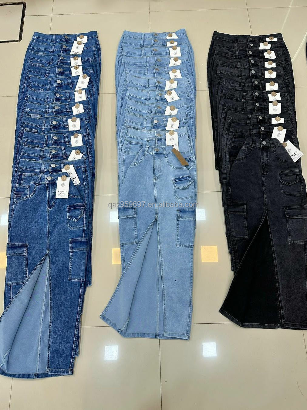 Summer New Women's Long denim Skirt Vintage High Waist Jeans Skirt Women's Straight Tube Large A-line Pencil Skirt