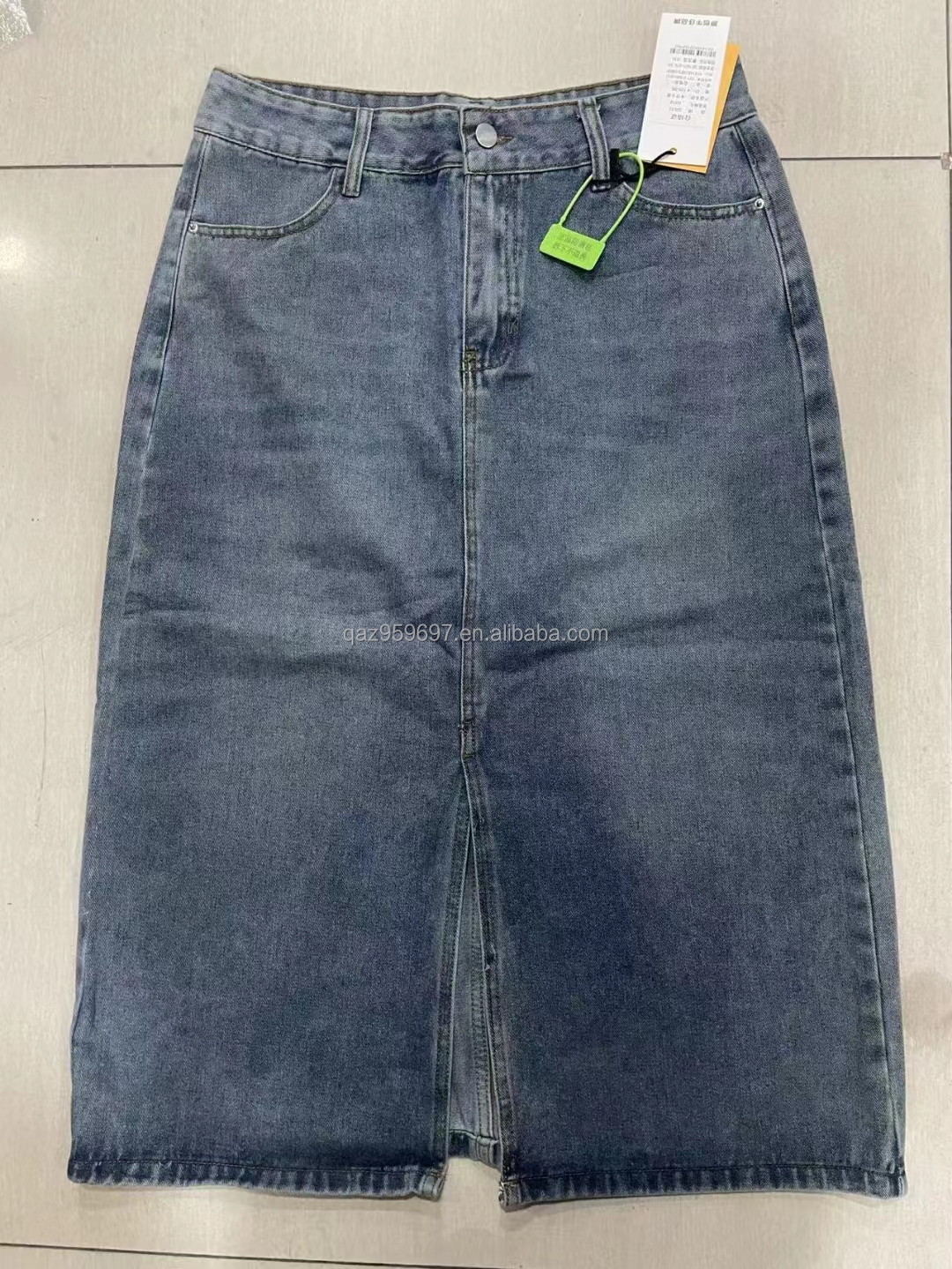 Summer New Women's Long denim Skirt Vintage High Waist Jeans Skirt Women's Straight Tube Large A-line Pencil Skirt