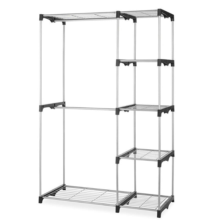 high quality entryways coat rack floor Stand clothes and hanging hat rack Metal shoes hanging bags storage racks with bedroom