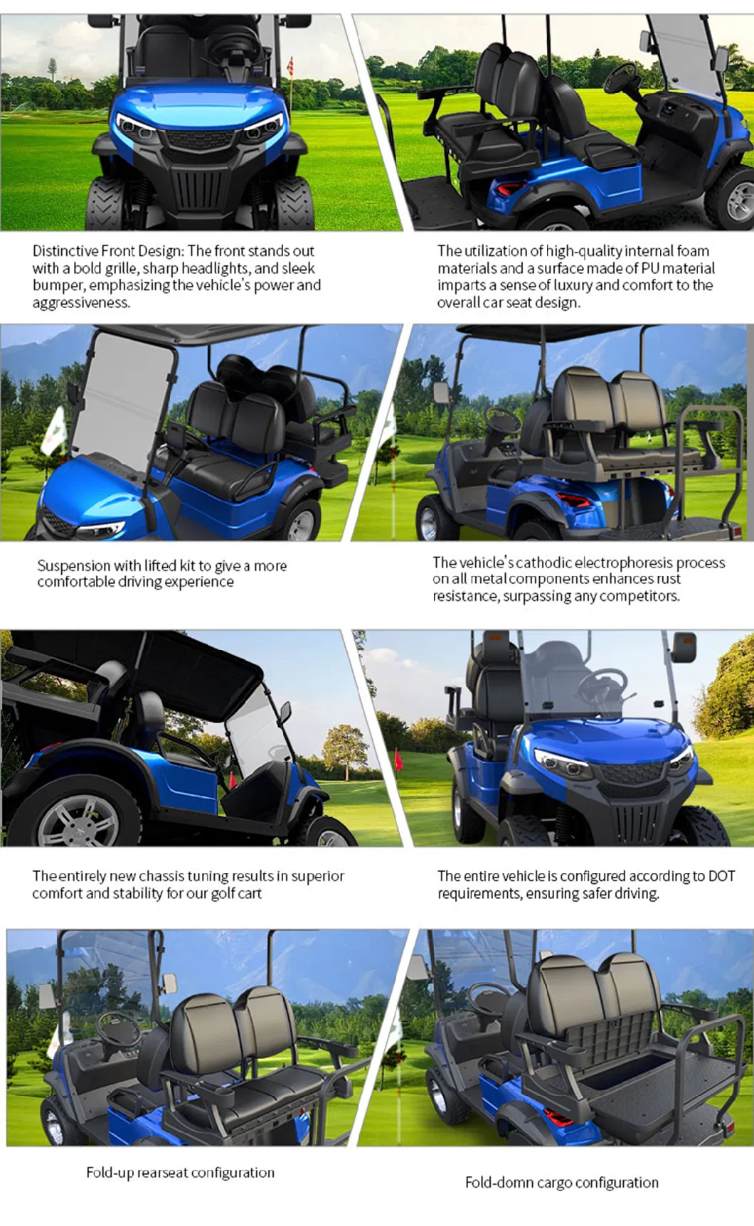Hunting 2+2 Seats Wholesale Customized Predator H2+2 Golf Buggy New Version
